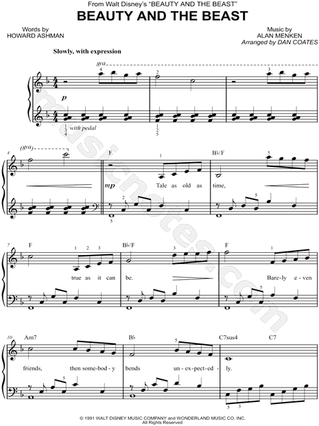 Featured image of post Beauty And The Beast Piano Sheet With Letters Download beauty and the beast piano sheet music