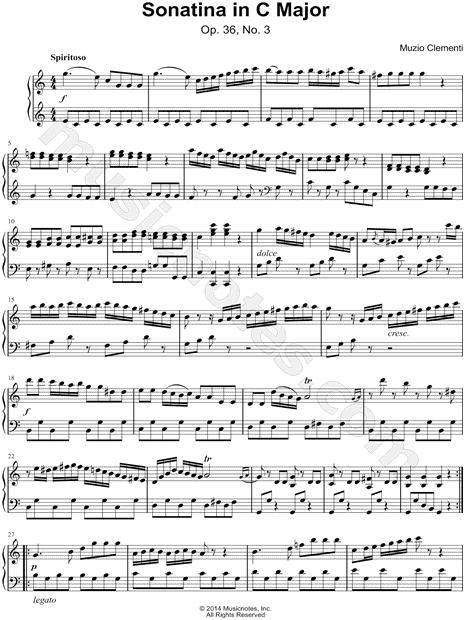 Sonatina in C Major, Op. 36, No. 3