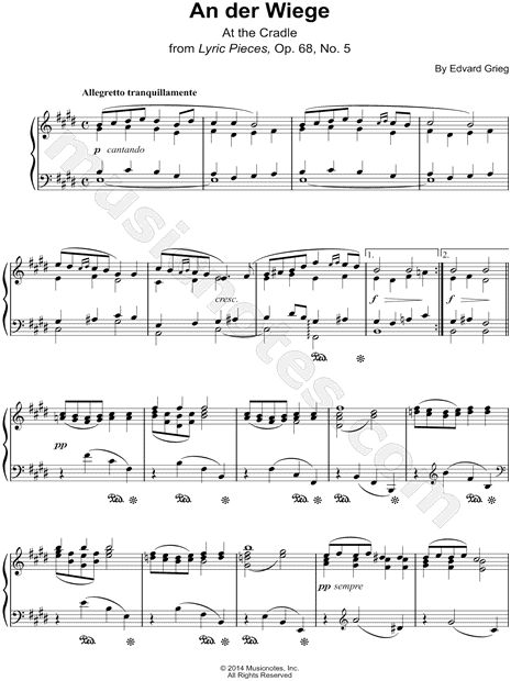 Lyric Pieces, Op. 68, No. 5: An Der Wiege