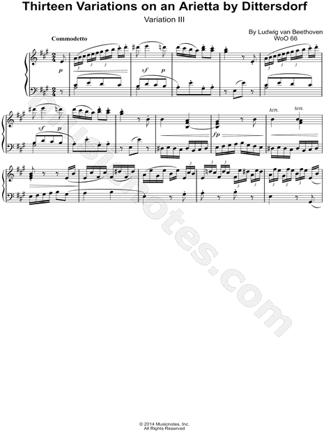 Thirteen Variations on an Arietta by Dittersdorf: Variation III