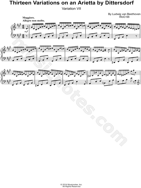Thirteen Variations on an Arietta by Dittersdorf: Variation VII