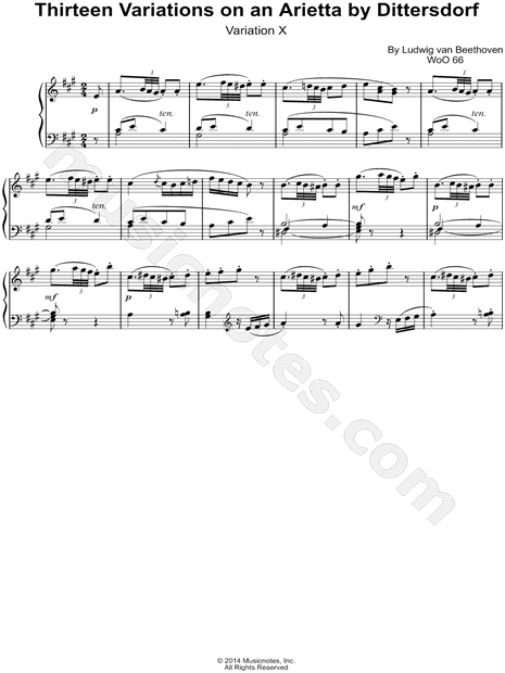 Thirteen Variations on an Arietta by Dittersdorf: Variation X