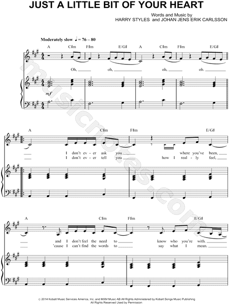 Ariana Grande Just A Little Bit Of Your Heart Sheet Music