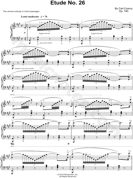 The Art of Finger Dexterity, Op. 740: Etude No. 26