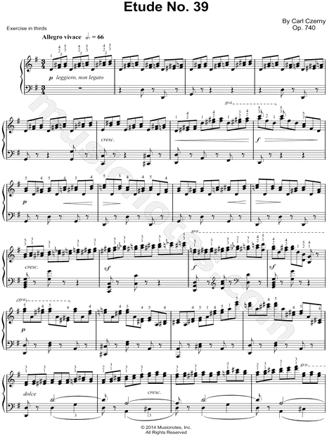 The Art of Finger Dexterity, Op. 740: Etude No. 39