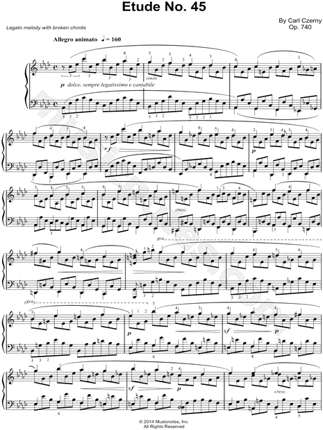 The Art of Finger Dexterity, Op. 740: Etude No. 45