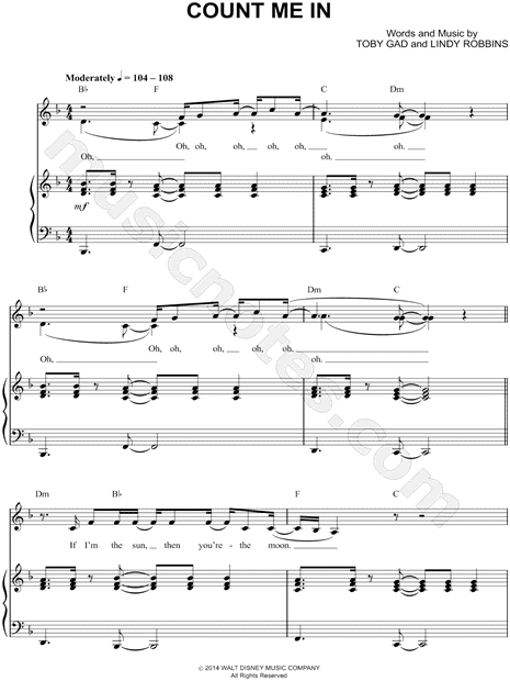 Count Me In From Liv Maddie Sheet Music In F Major Transposable Download Print Sku Mn