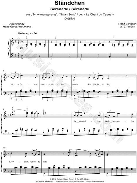Serenade from Swan Song, D. 957, No. 4
