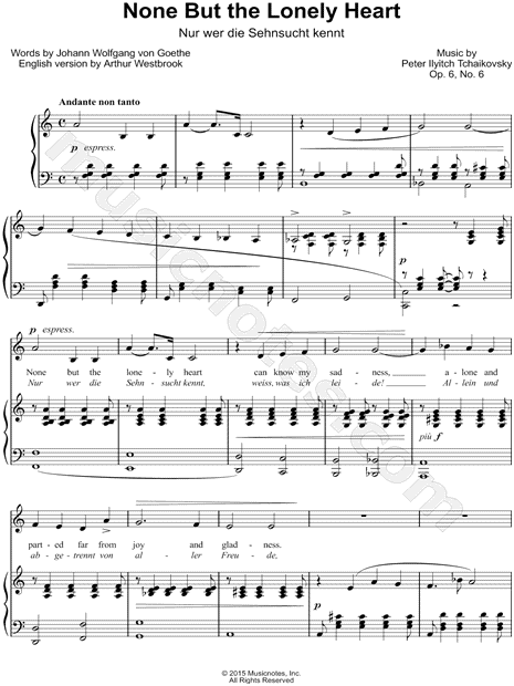 Sheet Music,None But the Lonely Heart,digital,download,sheetmusic,notation,...