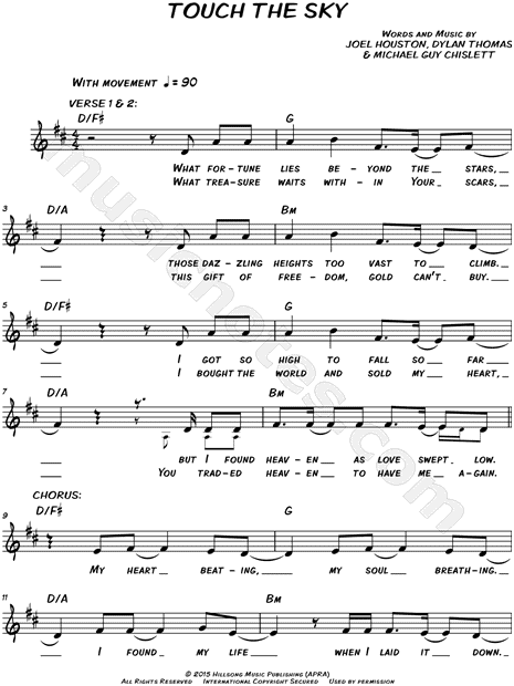 Sheet Music,Touch the Sky,digital,download,sheetmusic,notation,musicnotes.