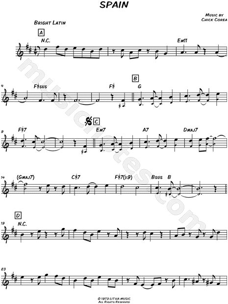 Spain Chord Chart