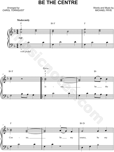 Music Sheet Jesus At The Center Of It All Sheet Music