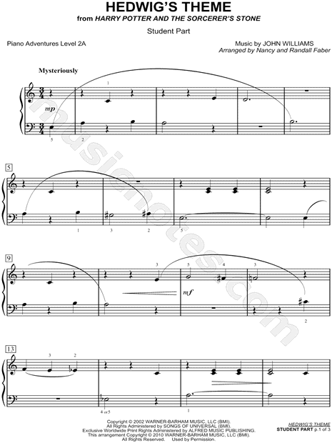 Hedwigs Theme Beginner Piano Sheet Music - roblox music sheets piano harry potter theme