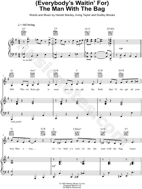 Jessie J Everybody S Waitin For The Man With The Bag Sheet Music In G Major Transposable Download Print Sku Mn0158100