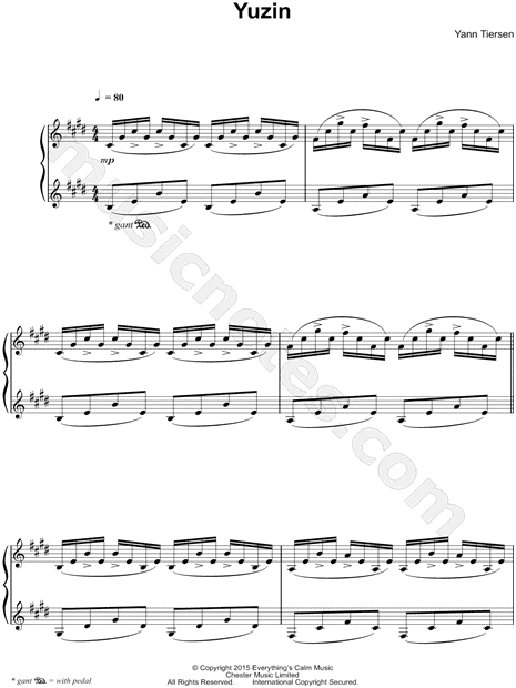 Yann Tiersen Yuzin Sheet Music Piano Solo In E Major Download Print Sku Mn0159715 He has been born on the 23rd of june, year 1970. eur