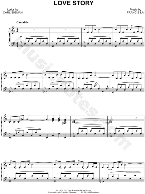 Richard Clayderman "Love Story (Where Do I Begin)" Sheet Music (Piano