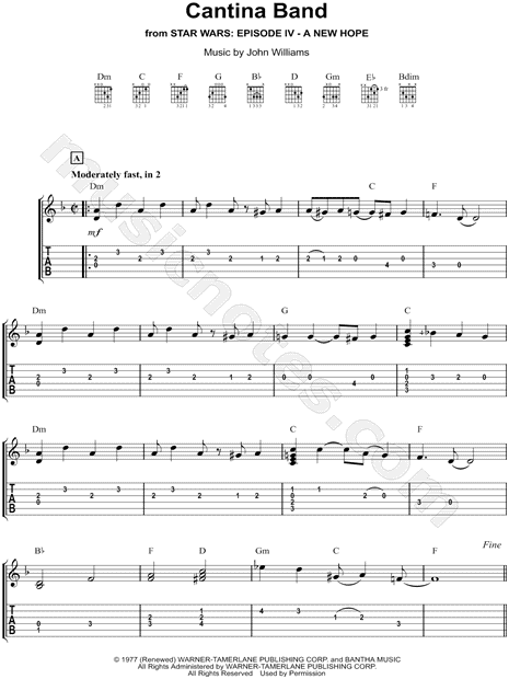 Star Wars Main Theme By John Williams Solo Guitar Guitar Instructor