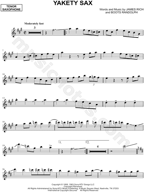 Yakety Sax - Tenor Saxophone