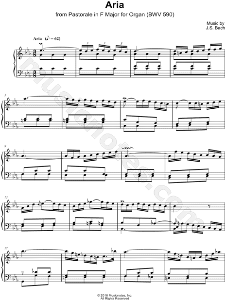 Pastorale in F Major, BWV 590: III. Aria