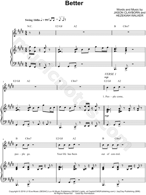 Hezekiah Walker Better Sheet Music In E Major Transposable Download Print Sku Mn