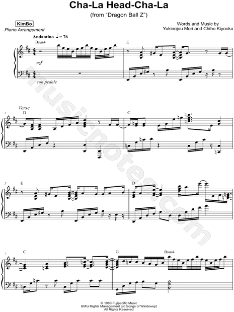 Kimbo Cha La Head Cha La Sheet Music Piano Solo In D Major Download Print Sku Mn