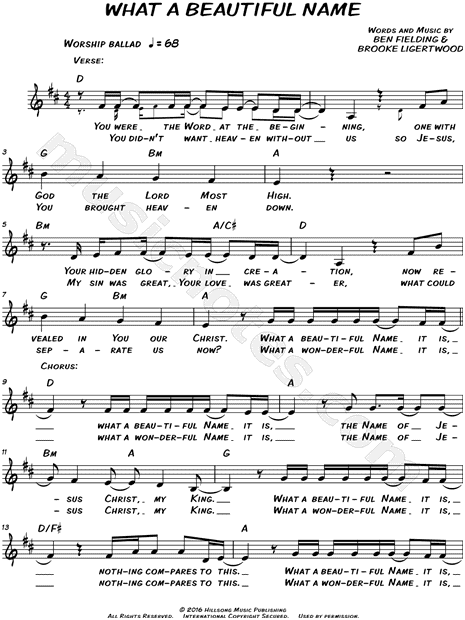 Hillsong Worship What A Beautiful Name Sheet Music Leadsheet In D Major Transposable Download Print Sku Mn0169533,Lemon Parmesan Chicken