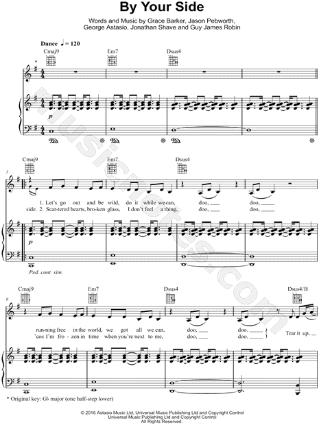 Jonas Blue feat. Raye "By Your Side" Sheet Music in G ...