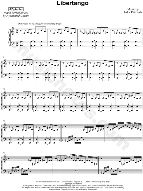 Libertango Trumpet Sheet Music Pdf