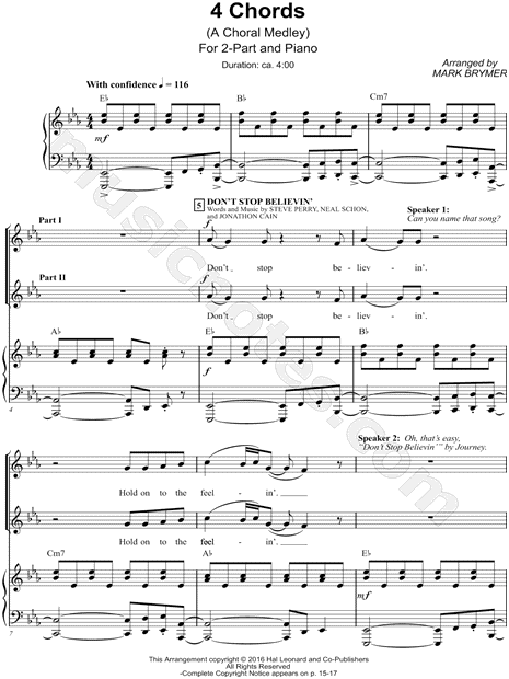 Mark A. Brymer "4 Chords (A Choral Medley)" (arr. Mark A ...