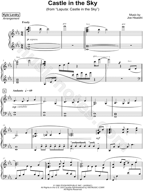 LAPUTA PIANO SHEET MUSIC PDF