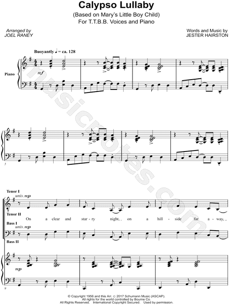 Joel Raney "Calypso Lullaby" (arr. Joel Raney) TTBB Choir ...