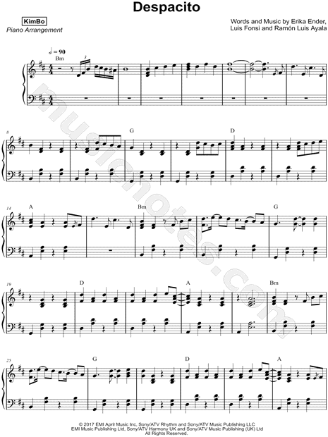 Despacito Piano Sheet Music Music Sheet Collection - despacito piano roblox