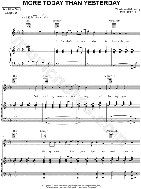 Spiral Starecase More Today Than Yesterday Sheet Music In Eb Major spiral-starecase-more-today-than-yesterday-sheet-music-in-eb-major