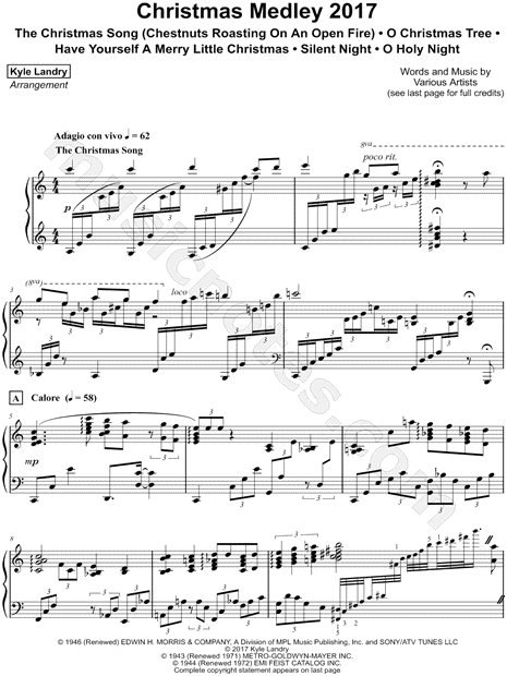 Kyle Landry "Christmas Medley 2017" Sheet Music (Piano Solo) in C Major - Download & Print - SKU ...