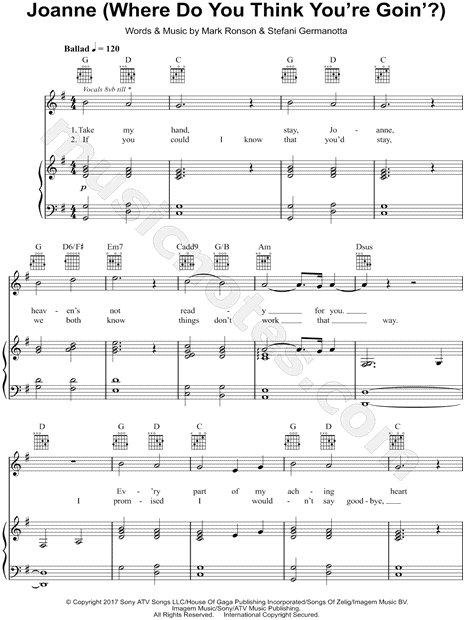 Lady Gaga Age Lady Gaga Free Sheet Music