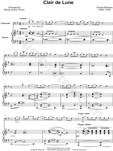 Clair De Lune Piano Sheet Music Music Sheet Collection