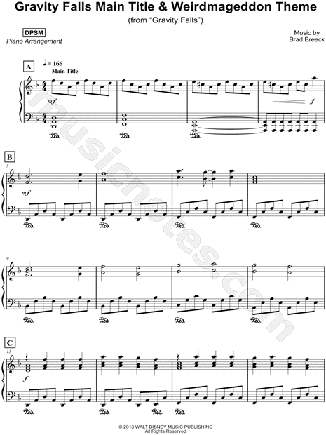 Gravity Falls Sheet Music Piano Best Music Sheet - gravity falls piano roblox