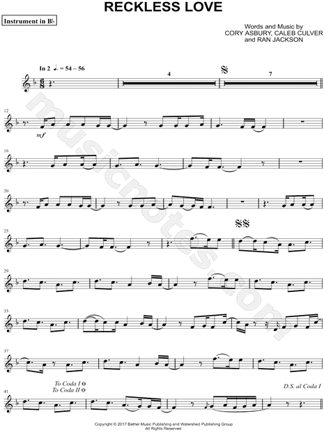 Reckless Love Drum Chart