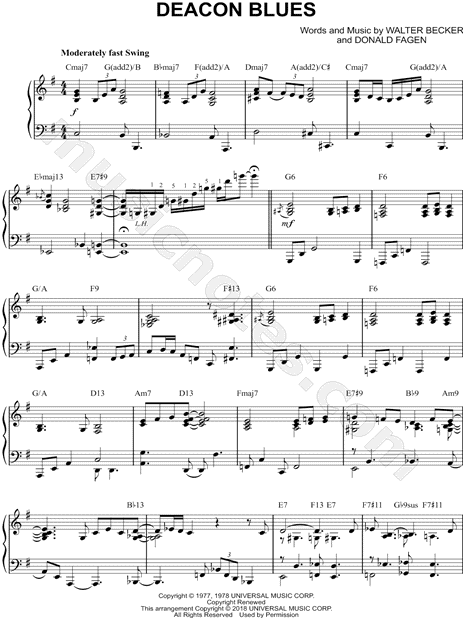 Deacon Blues Chord Chart