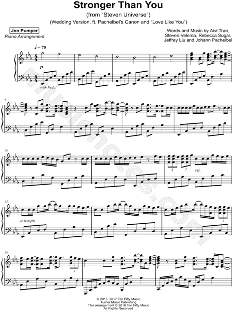 Jon Pumper "Stronger You (Wedding Version)" Music (Piano in Eb Major - Download & - SKU: MN0187852
