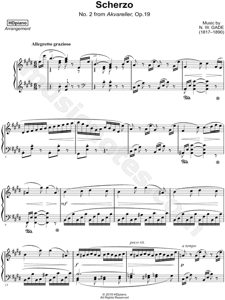 HDpiano "Scherzo" Sheet Music (Piano Solo) in E Major ...