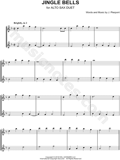 Jingle Bells - Alto Saxophone Duet