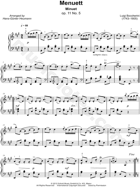 String Quintet in E Major, Op. 11, No. 5: III. Minuet