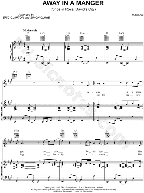 Away In A Manger Chord Chart