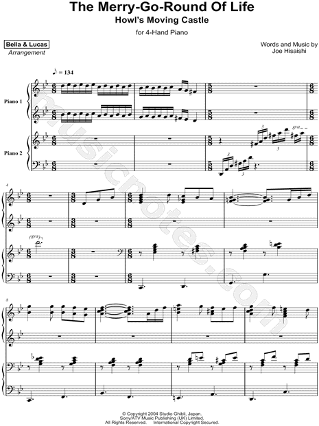 merry go round of life piano pdf