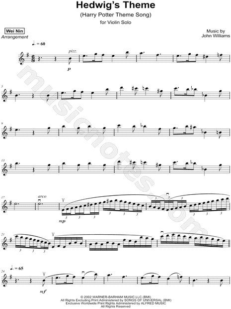 Sheet Music,Hedwig's Theme,digital,download,sheetmusic,notation,mus...