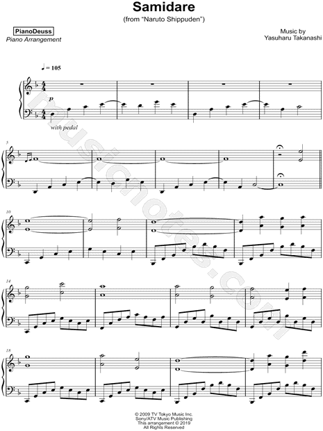 samidare piano sheet