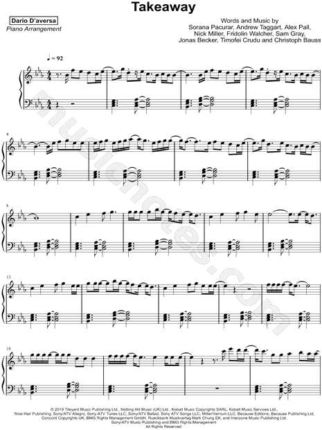 Dario D Aversa Takeaway Sheet Music Piano Solo In C Minor