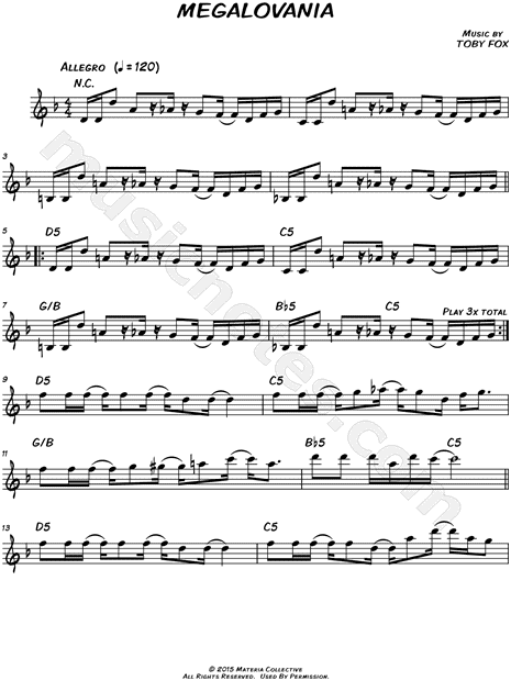 Megalovania Piano Sheet Music Free Pdf