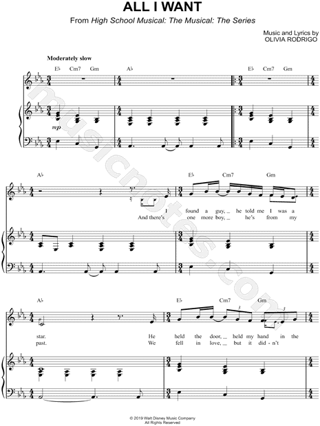 Adicto desconcertado Sierra All I Want" from 'High School Musical: The Musical: The Series' Sheet Music  in Eb Major (transposable) - Download & Print - SKU: MN0205807